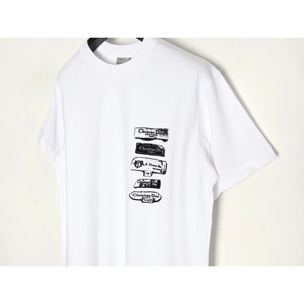 Dior flocked print logo short-sleeve,Dior