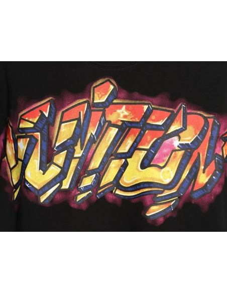 Louis Vuitton flame lettering print short sleeves TSK1,Louis Vuitton