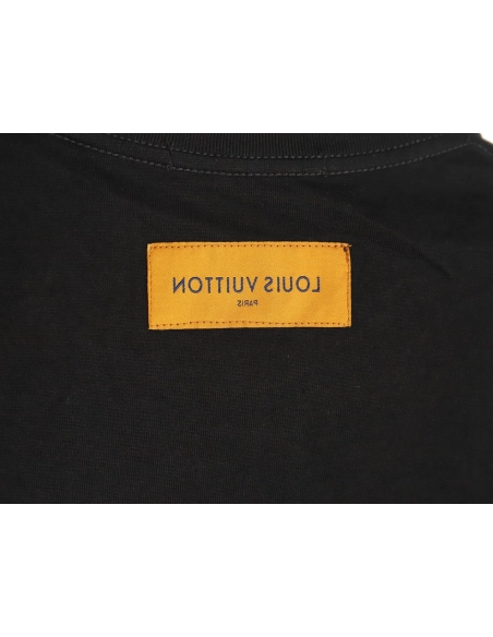 Louis Vuitton flame lettering print short sleeves TSK1,Louis Vuitton