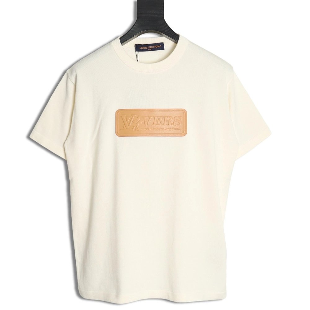 Louis Vuitton yellow chest logo knitted short-sleeved T-shirt,Louis Vuitton