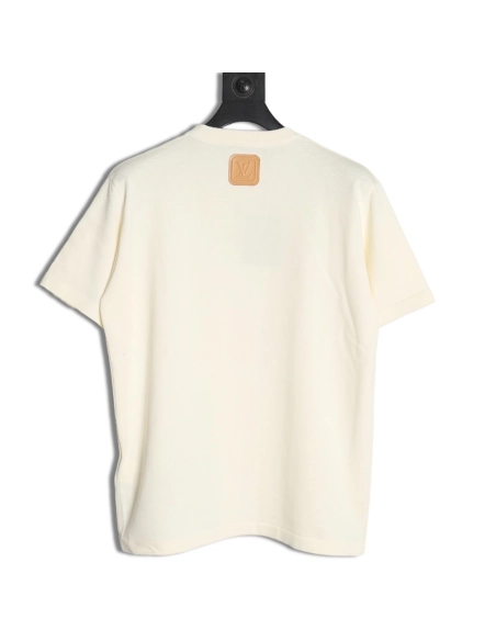 Louis Vuitton yellow chest logo knitted short-sleeved T-shirt,Louis Vuitton