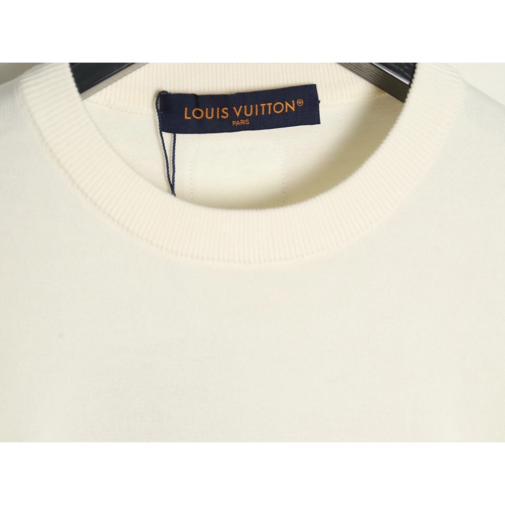 Louis Vuitton yellow chest logo knitted short-sleeved T-shirt,Louis Vuitton