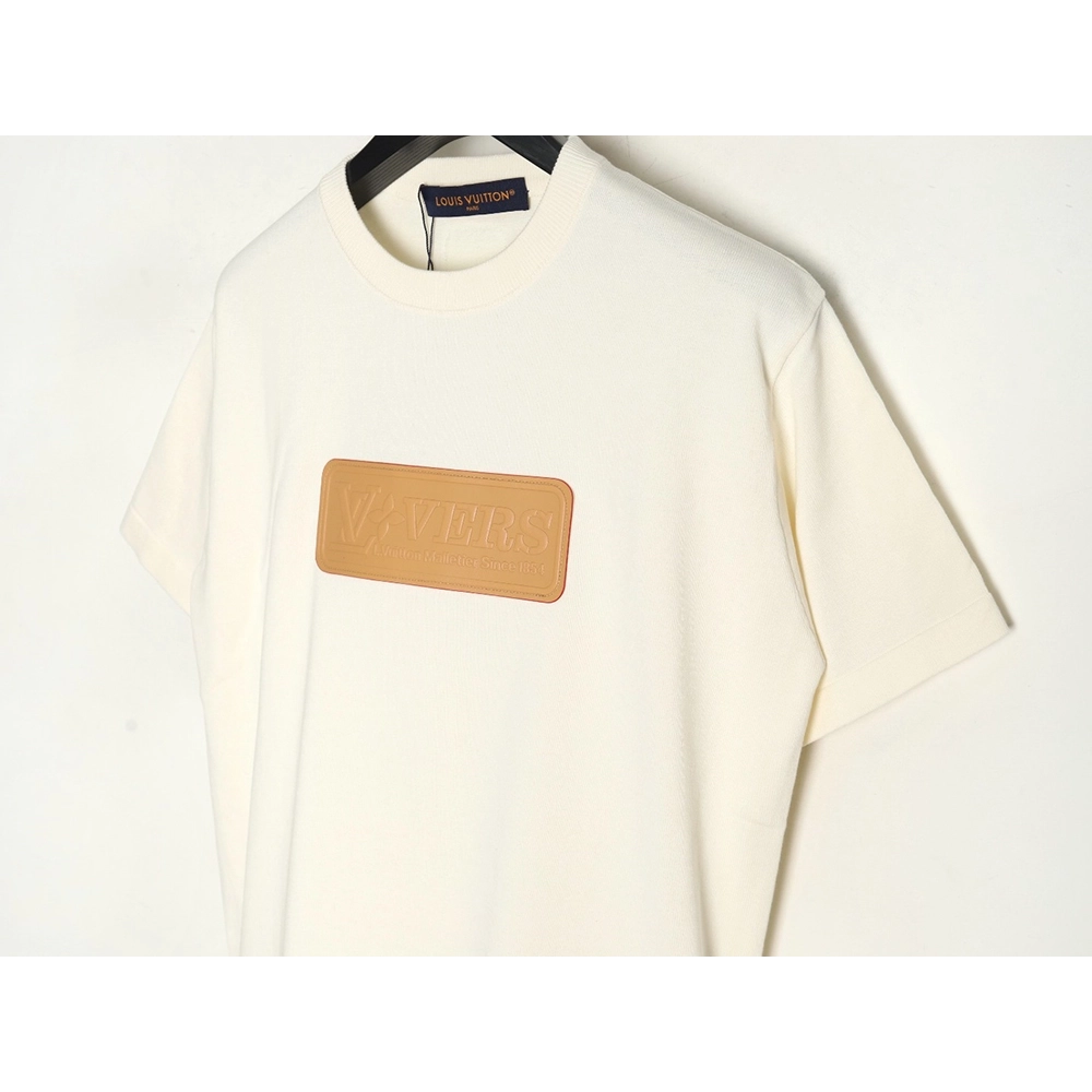 Louis Vuitton yellow chest logo knitted short-sleeved T-shirt,Louis Vuitton