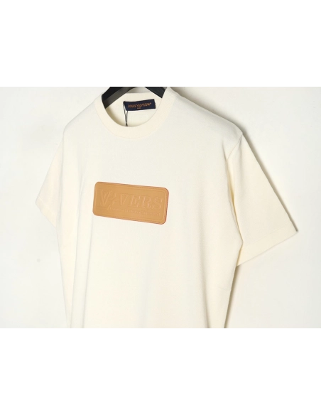 Louis Vuitton yellow chest logo knitted short-sleeved T-shirt,Louis Vuitton