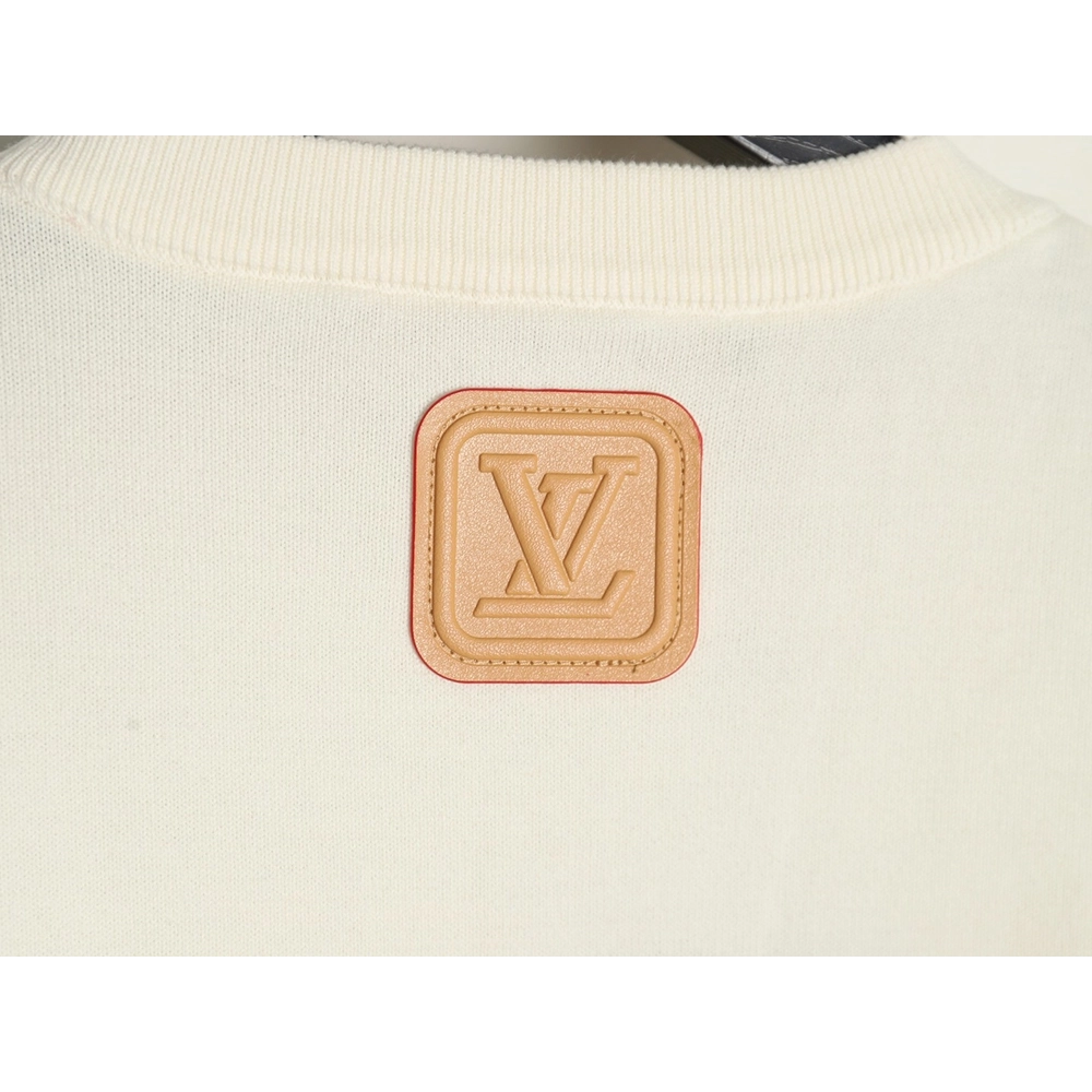 Louis Vuitton yellow chest logo knitted short-sleeved T-shirt,Louis Vuitton