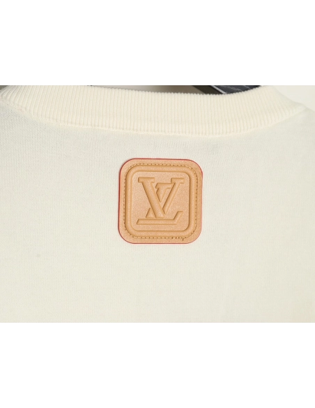 Louis Vuitton yellow chest logo knitted short-sleeved T-shirt,Louis Vuitton