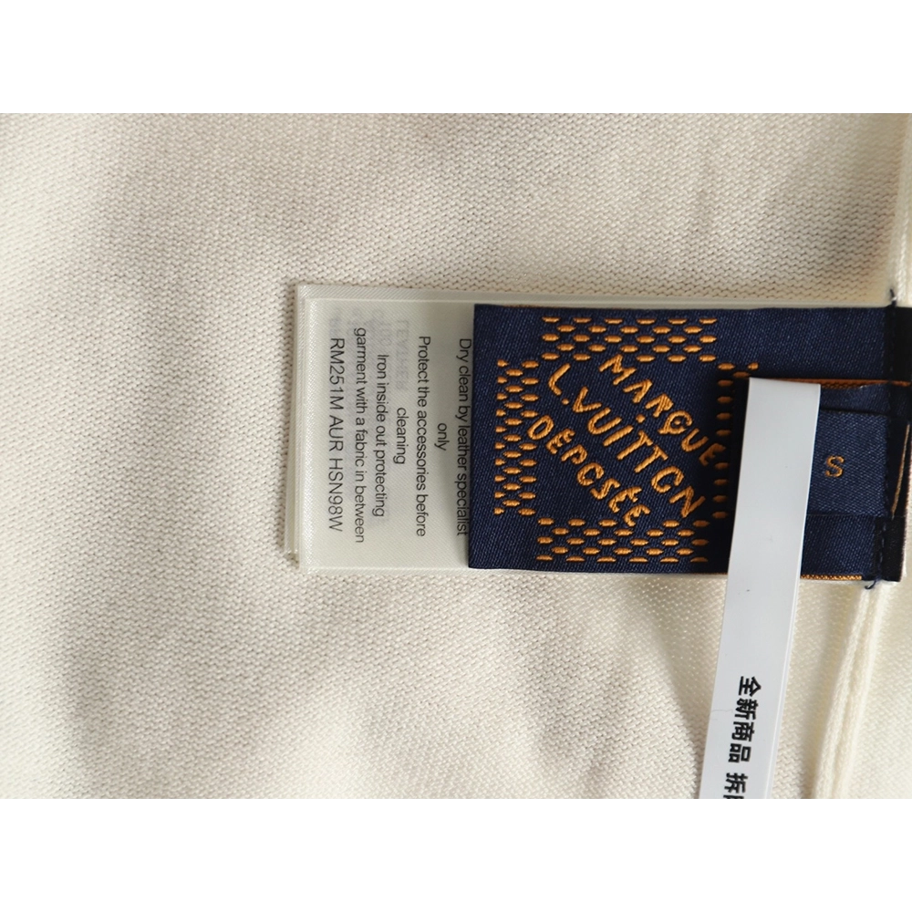 Louis Vuitton yellow chest logo knitted short-sleeved T-shirt,Louis Vuitton