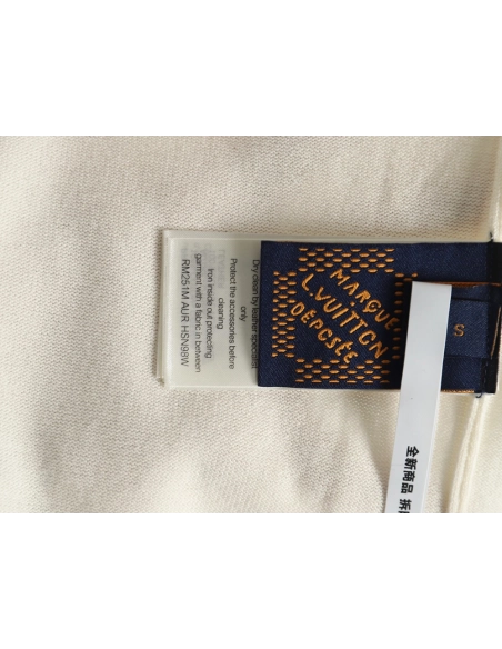 Louis Vuitton yellow chest logo knitted short-sleeved T-shirt,Louis Vuitton