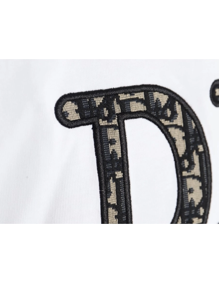 Dior presbyopia embroidered letter short sleeves,Dior