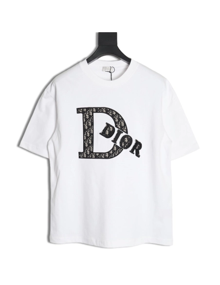 Dior presbyopia appliqu¨¦ letter short sleeves,Dior