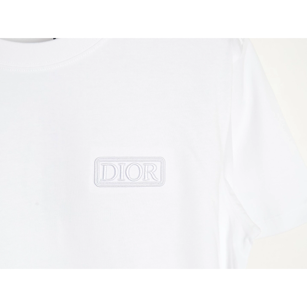Dior chest embroidered lettering short sleeve T-shirt,Dior