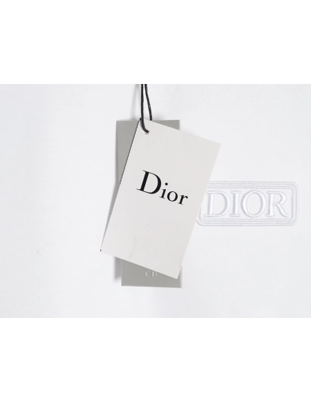 Dior chest embroidered lettering short sleeve T-shirt,Dior