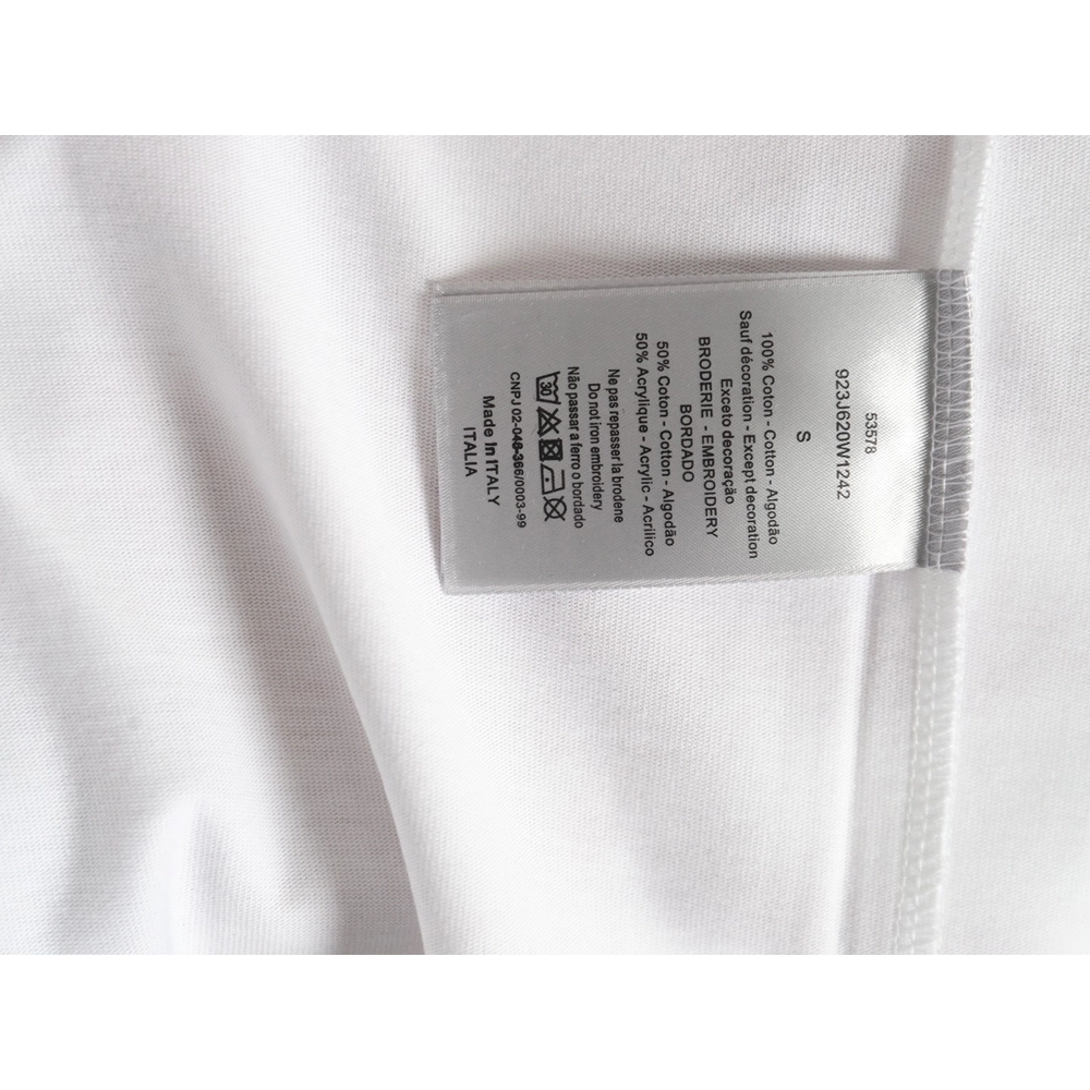 Dior chest embroidered lettering short sleeve T-shirt,Dior
