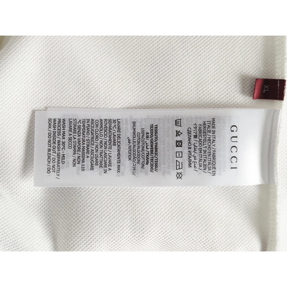 Gucci striped printed lettering short-sleeved polo shirt,Gucci