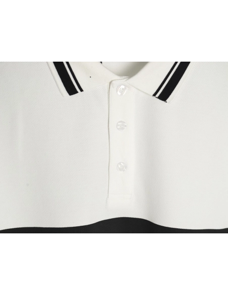 Gucci striped printed lettering short-sleeved polo shirt,Gucci