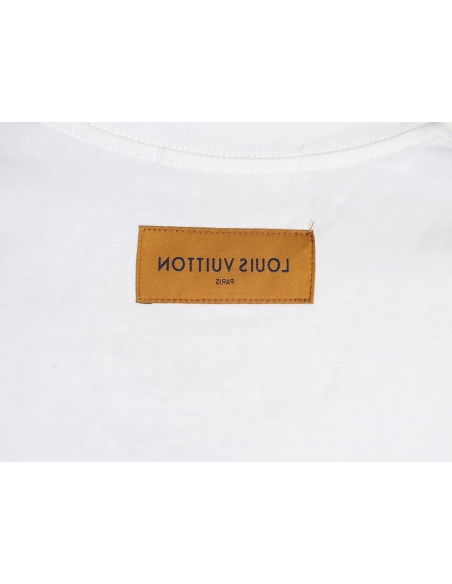 Louis Vuitton flame lettering print short sleeves,Louis Vuitton