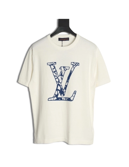 Louis Vuitton jacquard logo knitted short sleeves,Louis Vuitton