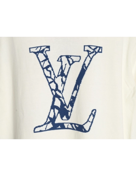Louis Vuitton jacquard logo knitted short sleeves,Louis Vuitton