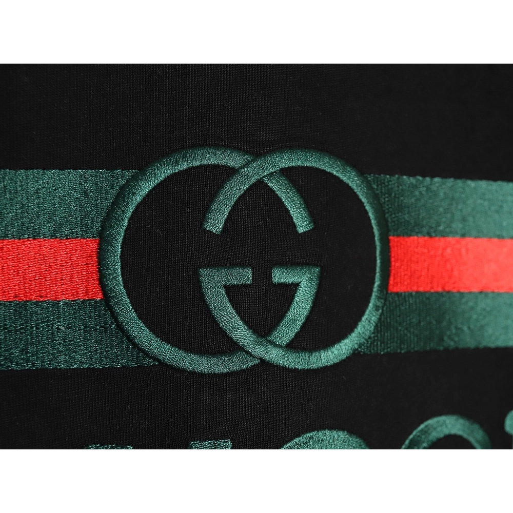 Gucci belt logo embroidered short-sleeved T-shirt TSK1,Gucci