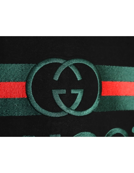 Gucci belt logo embroidered short-sleeved T-shirt TSK1,Gucci