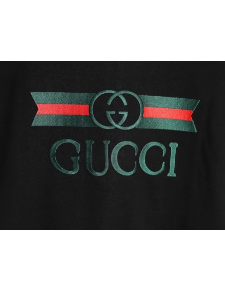 Gucci belt logo embroidered short-sleeved T-shirt TSK1,Gucci