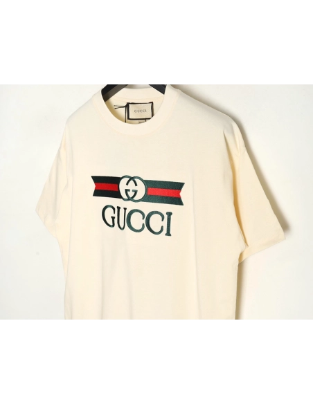 Gucci belt logo embroidered short-sleeved T-shirt,Gucci