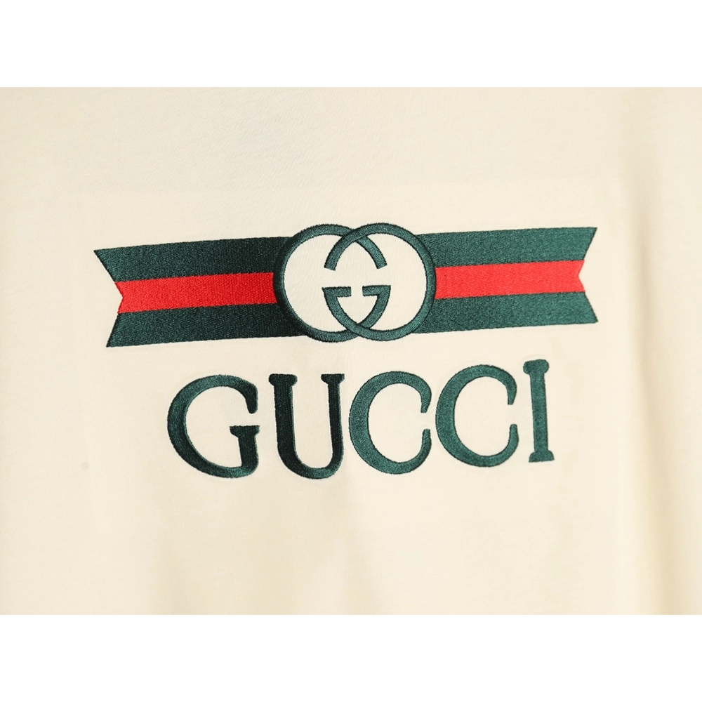 Gucci belt logo embroidered short-sleeved T-shirt,Gucci