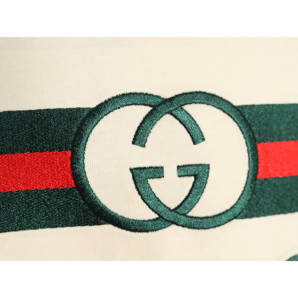 Gucci belt logo embroidered short-sleeved T-shirt,Gucci