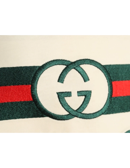Gucci belt logo embroidered short-sleeved T-shirt,Gucci