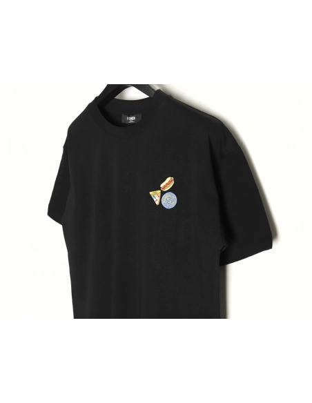 Fendi pizza graphic embroidered short-sleeved T-shirt TSK1,Fendi