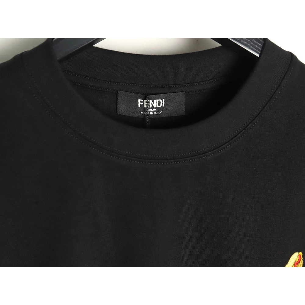 Fendi pizza graphic embroidered short-sleeved T-shirt TSK1,Fendi