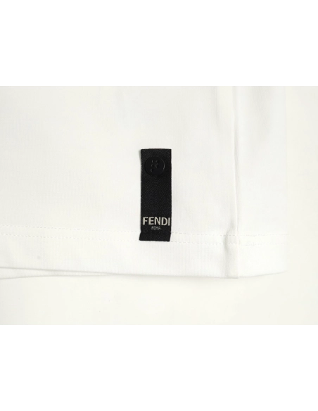 Fendi pizza graphic embroidered short-sleeved T-shirt,Fendi