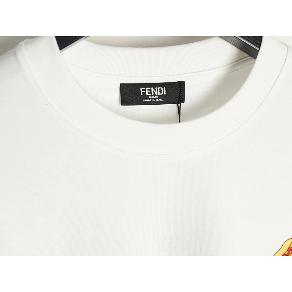 Fendi pizza graphic embroidered short-sleeved T-shirt,Fendi