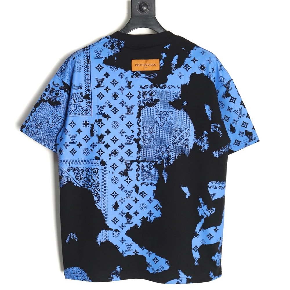 Louis Vuitton cashew flower presbyopic tie-dye short-sleeved T-shirt TSK1,Louis Vuitton