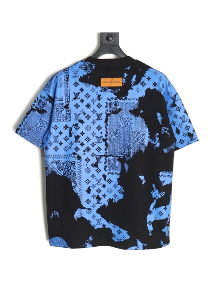 Louis Vuitton cashew flower presbyopic tie-dye short-sleeved T-shirt TSK1,Louis Vuitton