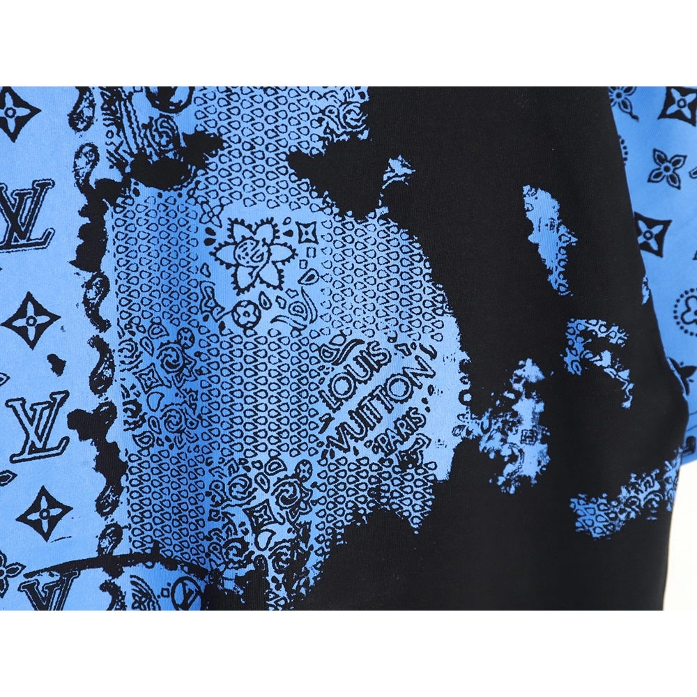 Louis Vuitton cashew flower presbyopic tie-dye short-sleeved T-shirt TSK1,Louis Vuitton