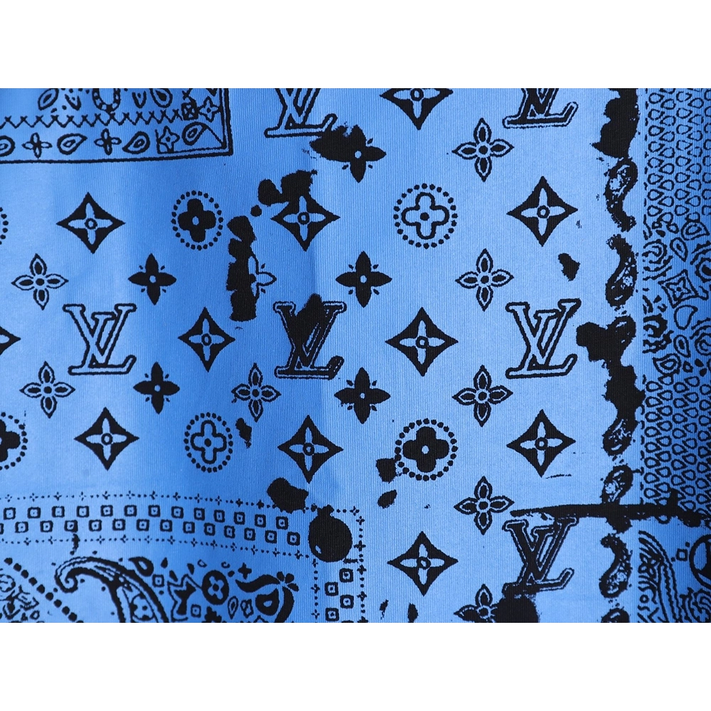 Louis Vuitton cashew flower presbyopic tie-dye short-sleeved T-shirt TSK1,Louis Vuitton