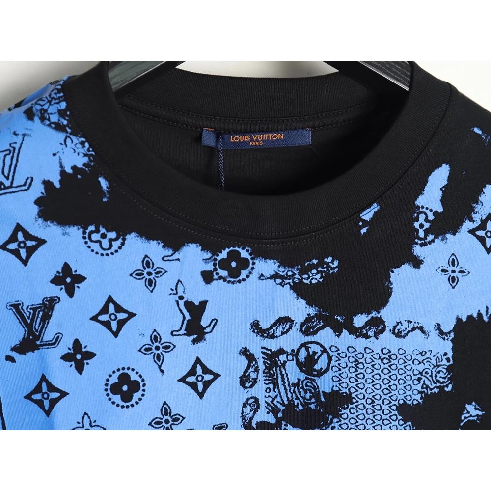 Louis Vuitton cashew flower presbyopic tie-dye short-sleeved T-shirt TSK1,Louis Vuitton