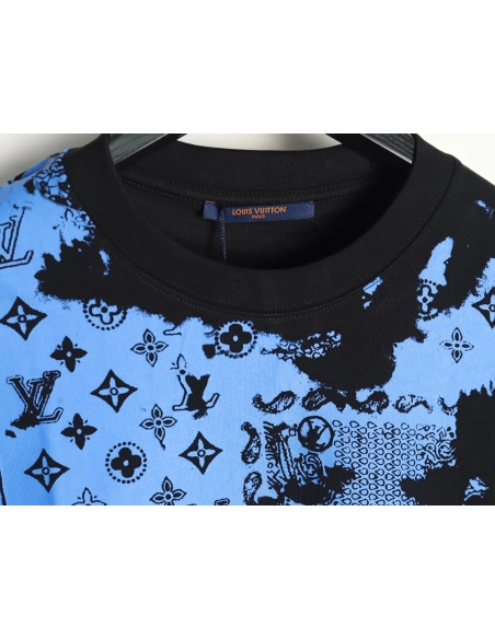 Louis Vuitton cashew flower presbyopic tie-dye short-sleeved T-shirt TSK1,Louis Vuitton