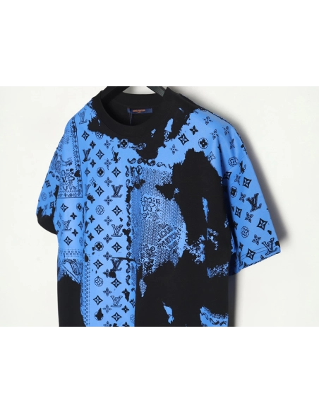 Louis Vuitton cashew flower presbyopic tie-dye short-sleeved T-shirt TSK1,Louis Vuitton