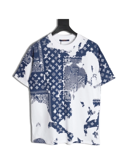Louis Vuitton cashew flower presbyopic tie-dye short-sleeved T-shirt,Louis Vuitton