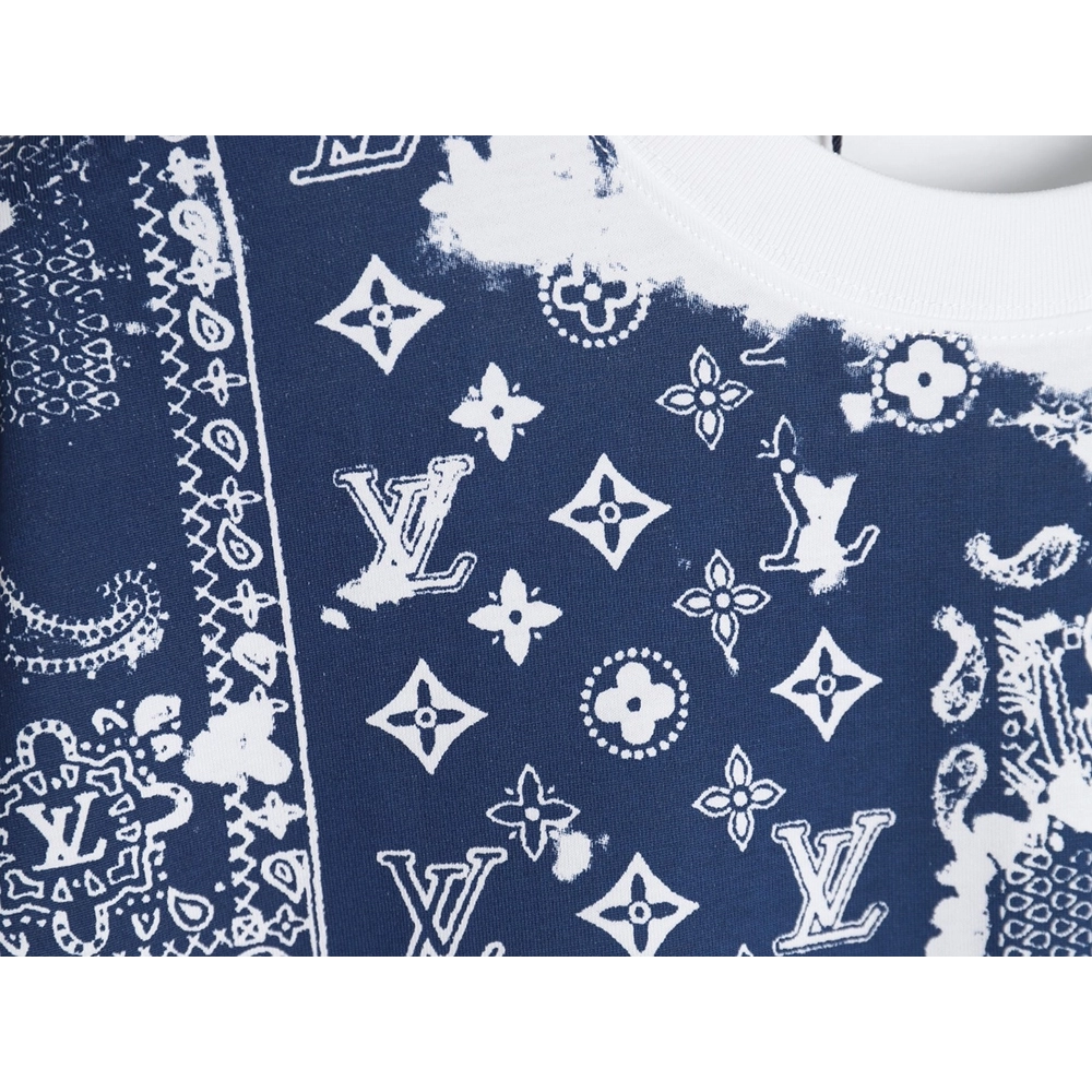 Louis Vuitton cashew flower presbyopic tie-dye short-sleeved T-shirt,Louis Vuitton