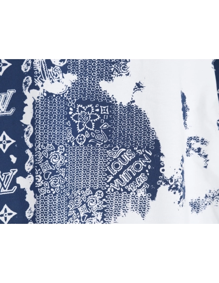 Louis Vuitton cashew flower presbyopic tie-dye short-sleeved T-shirt,Louis Vuitton