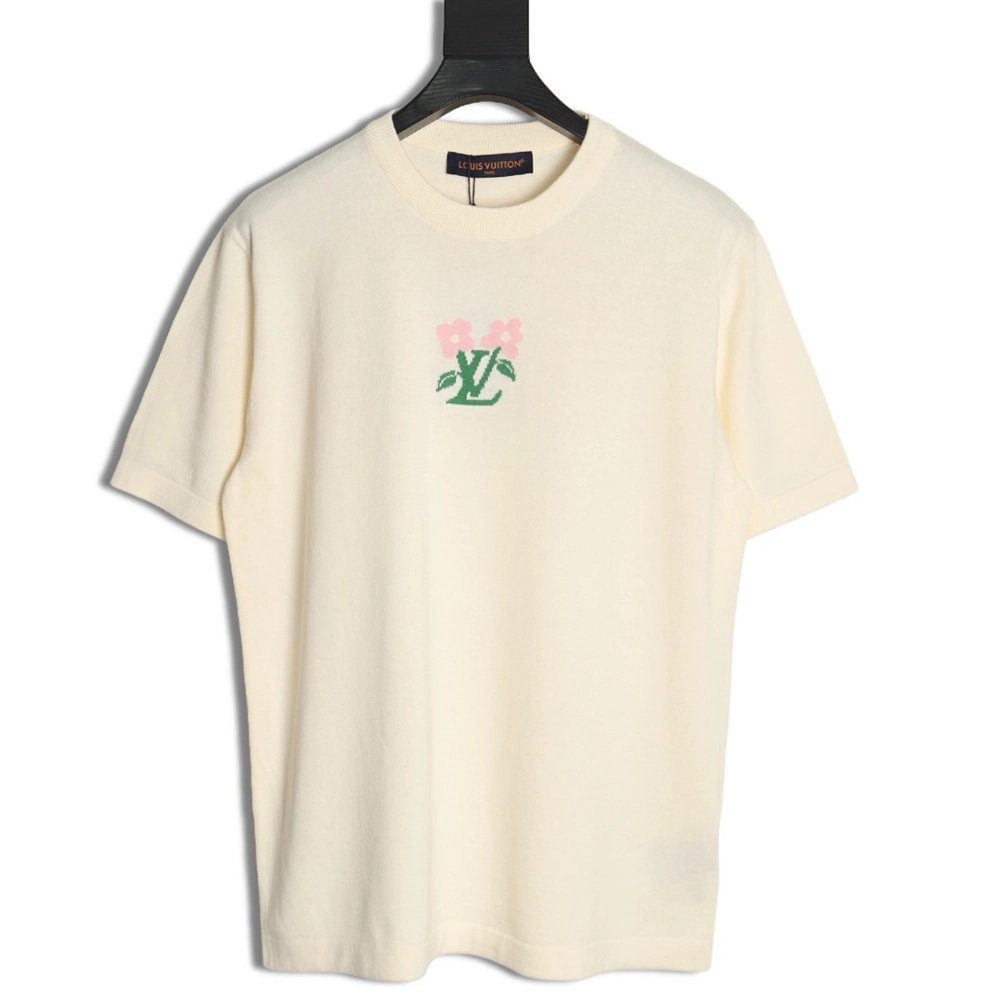 Louis Vuitton Tyler co-branded floral jacquard knitted short sleeves,Louis Vuitton
