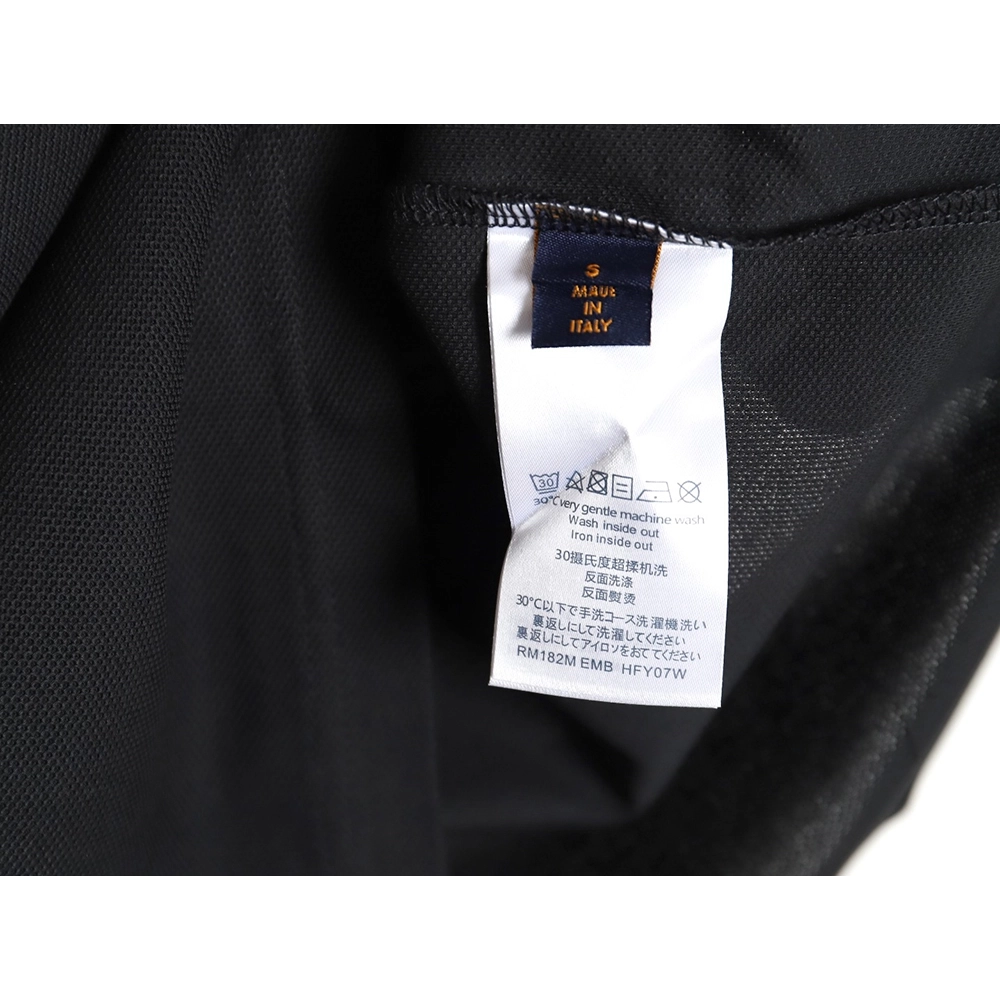 Louis Vuitton letter embroidery logo short-sleeved polo shirt TSK3,Louis Vuitton