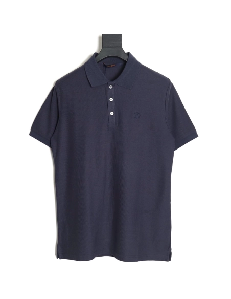 Louis Vuitton letter embroidery logo short-sleeved polo shirt TSK2,Louis Vuitton