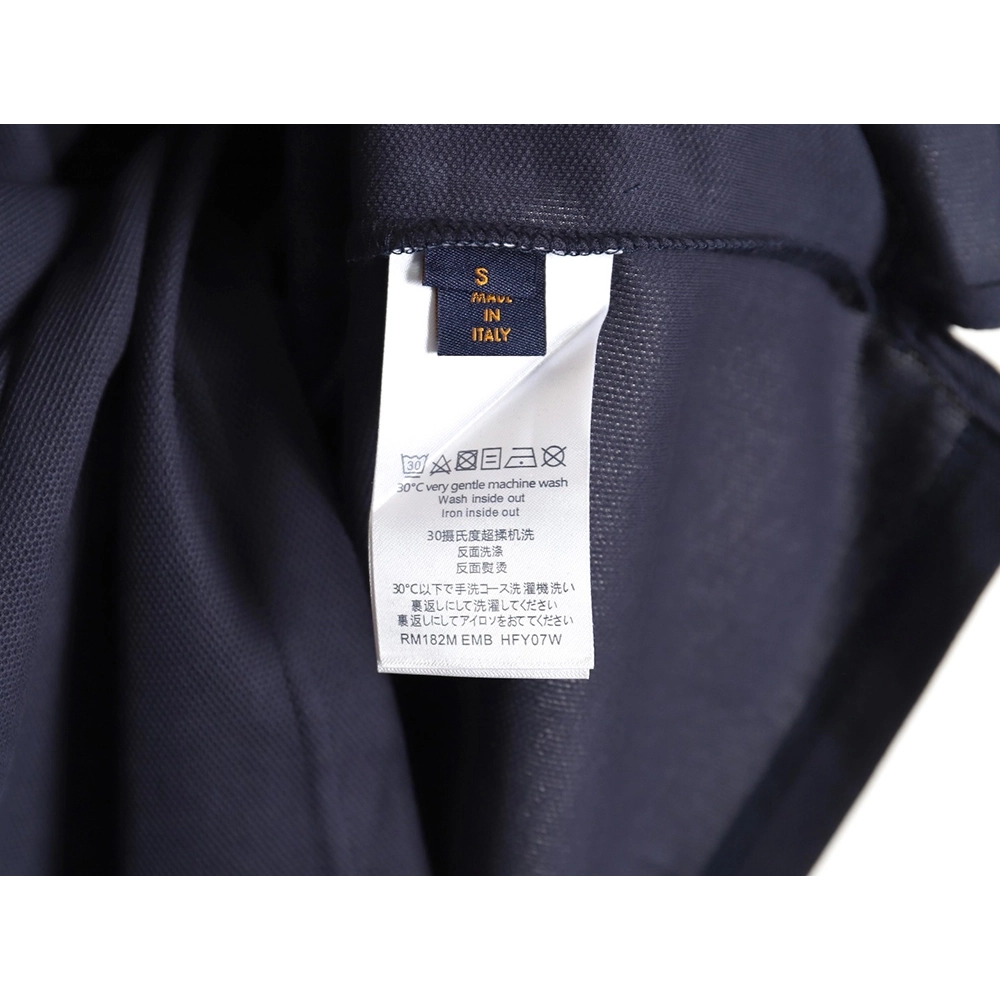 Louis Vuitton letter embroidery logo short-sleeved polo shirt TSK2,Louis Vuitton
