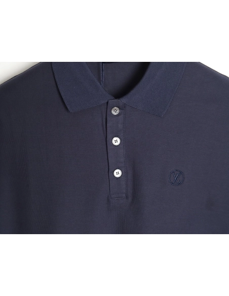 Louis Vuitton letter embroidery logo short-sleeved polo shirt TSK2,Louis Vuitton
