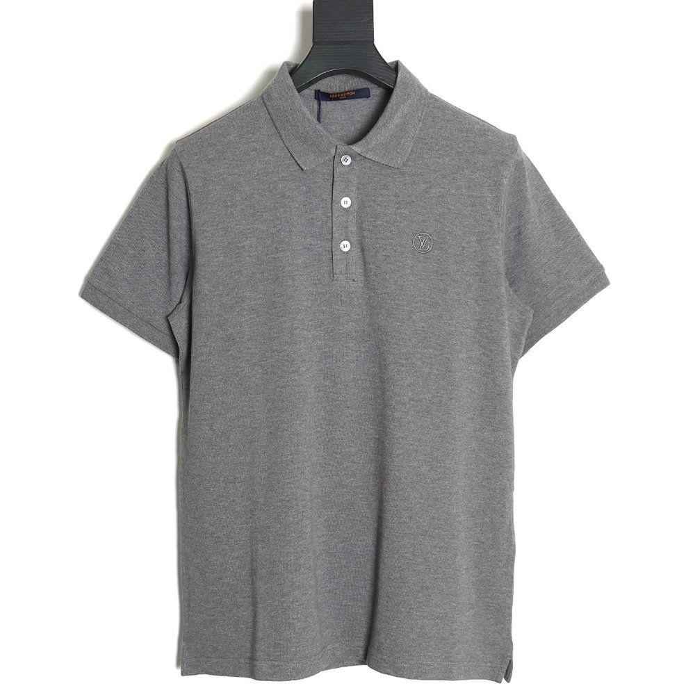 Louis Vuitton letter embroidery logo short-sleeved polo shirt TSK1,Louis Vuitton