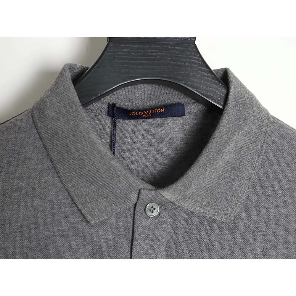 Louis Vuitton letter embroidery logo short-sleeved polo shirt TSK1,Louis Vuitton